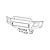 A black and white line drawing of an RC car front bumper with an integrated LED light bar housing.