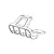 A black and white line drawing of an MJX RC front bumper spare part.