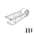 A black and white line drawing of an MJX RC wheelie bar assembly with three small screws below it.