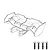 A black and white line drawing of an MJX RC rear wing spare part with four mounting screws shown below.