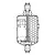 A black and white line drawing of an MJX RC main chassis showing the top-down view of the structural frame.