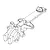 Line drawing of an MJX RC front upper gearbox cover and top deck spare part.