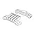 A black and white line drawing of two MJX RC body post mount components on a white background.