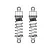 A line drawing illustration of two identical RC car shock absorbers side by side on a white background.