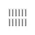 A digital line drawing showing twelve identical countersunk head screws arranged in two rows of six against a white background.
