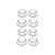 A top-down view of eight flanged wheel nuts arranged in two columns of four against a plain white background.