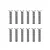A digital line drawing showing twelve identical countersunk head screws arranged in two rows of six.