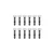 A line drawing illustration showing twelve identical button head screws arranged in two rows of six.