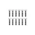 A technical line drawing showing twelve identical button head screws arranged in two rows of six against a plain white background.
