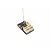 FlySky GMr 4-channel AFHDS 3 2.4GHz receiver circuit board with antenna and white connector ports on a white background.