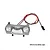 Silver GPM Racing aluminium front bumper for RC cars with integrated LED lights and wiring harness.