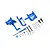 GPM Aluminium Handbrake and Centre Differential Cover Kit - Blue MAI038AB-B