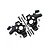 GPM Aluminium Front Steering Hubs 2Pcs - Black SCX6021-BK