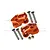 GPM Aluminium Rear Lower Suspension Link Mounts 2Pcs -  Orange SB009-OR