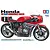 Box art for Tamiya 1/12 scale Honda RS1000 Endurance Racer model kit featuring a detailed illustration of the red and white racing motorcycle.