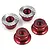 Yeah Racing 5mm Aluminium Nyloc Nut 4Pcs - Red YA-0616RD