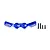 A blue anodized aluminium front shock tower for an RC car by GPM Racing, accompanied by four black mounting screws.