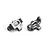 Two grey aluminium C-hub carriers for an RC car, shown from different angles on a white background.