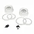 Losi 4.7/5.5" 5IVE-T White Rims & Beadlock Set 2Pcs LOSB7033