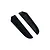 Two black plastic fender duct accessories for 1/10 scale RC car bodies.