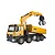 HuiNa 1538 RC Dump Truck Electric 4WD 1/14 Scale RTR with Crane - Yellow 1538