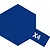 A graphic icon representing Tamiya X-4 Blue Gloss Enamel paint, featuring a blue hexagon shape with a rectangular tab extending from the bottom right labeled X4.