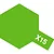 A graphic icon representing Tamiya X-15 Light Green paint, featuring a green hexagon with a small rectangular tab extending from the bottom right containing the text X15.