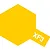 A yellow hexagonal graphic representing Tamiya XF-3 paint with the text XF3 in white.