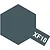 A graphic showing a dark blue-grey hexagon with a small rectangular tab extending from the bottom right corner containing the white text XF18.