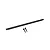 A black metal RC axle shaft and two small black grub screws isolated on a white background.