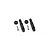Two black portal wheel axle shafts, two black wheel nuts, and two small metal pins arranged on a white background.