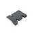 A black Reefs RC XP10 skid plate for RC crawlers shown from a high-angle perspective against a white background.
