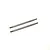 Two silver metal threaded suspension link rods for an RC car on a white background.