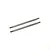 Two identical silver metal threaded suspension link rods for an RC vehicle on a white background.