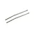 Two silver metal RC suspension links with threaded ends, positioned diagonally on a white background.
