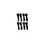 Eight black metal partial thread grub shaft screws arranged in two rows of four on a white background.