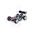 A studio shot of the Kyosho Inferno MP11 1/8 scale nitro RC buggy, featuring a painted body with pink and blue accents, white wheels, and a rear wing.