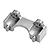 GPM Racing aluminium front shock mount in grey silver finish for RC vehicles.