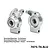 A pair of silver GPM Racing aluminium rear hubs for RC cars, featuring pre-installed bearings and L/R markings on a white background.