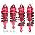 GPM Aluminium 78mm Front & 88mm Rear Adjustable Shocks 4Pcs - Red MAL07888FR-R-BK
