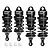 GPM Aluminium 78mm Front & 88mm Rear Adjustable Shocks 4Pcs - Black MAL07888FR-BK-BK