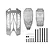 GPM stainless steel chassis skid plate set for Arrma Senton RC vehicle, including main plate, two smaller guards, screws, spacers, and nuts.