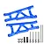 GPM Aluminium Front or Rear Suspension Arms 2Pcs - Blue SLA055-B