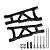 GPM Aluminium Front or Rear Suspension Arms 2Pcs - Black SLA055-BK
