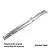 A silver GPM Racing stainless steel chassis brace or skid plate with a central reinforcing rib and multiple countersunk screw holes.