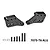 A pair of black GPM Racing aluminium shock mounts with mounting screws and washers on a white background.