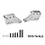 Two silver GPM Racing aluminium shock mounts with mounting screws and washers on a white background.