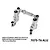 A silver GPM aluminium steering bell crank and drag link assembly for RC cars, shown on a white background with installation text.