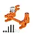 GPM Aluminium Steering Bell Crank/Drag Link Assembly w/ Servo Saver - Orange TXMS048N-OR