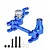 GPM Aluminium Steering Bell Crank/Drag Link Assembly w/ Servo Saver - Blue TXMS048N-B